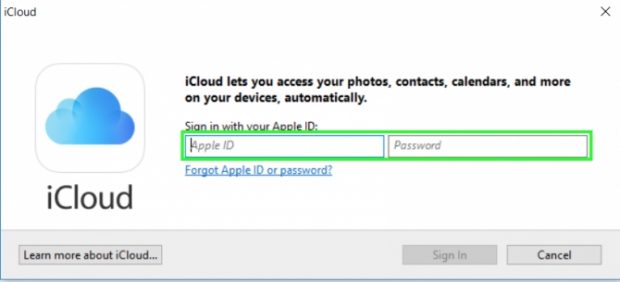 Как убрать значок icloud с панели задач windows