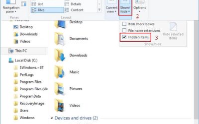 Как показать скрытые файлы в Windows 10