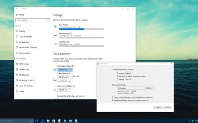 Как установить приложения Windows 10 на внешний или второй диск