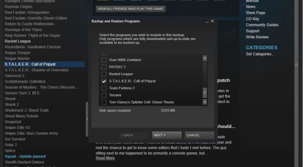 На выбранном диске уже присутствует папка библиотеки steam что делать