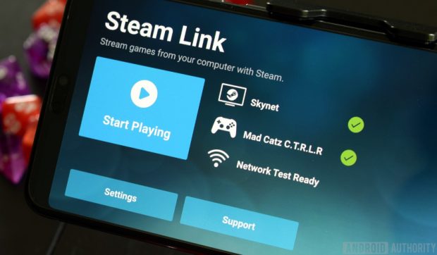 Steam link моргает экран на телефоне